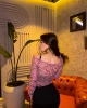 Tül Çapraz Kesim Crop