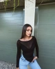 Tül Çapraz Kesim Crop