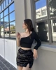 Yırtmaçlı Mini Etek