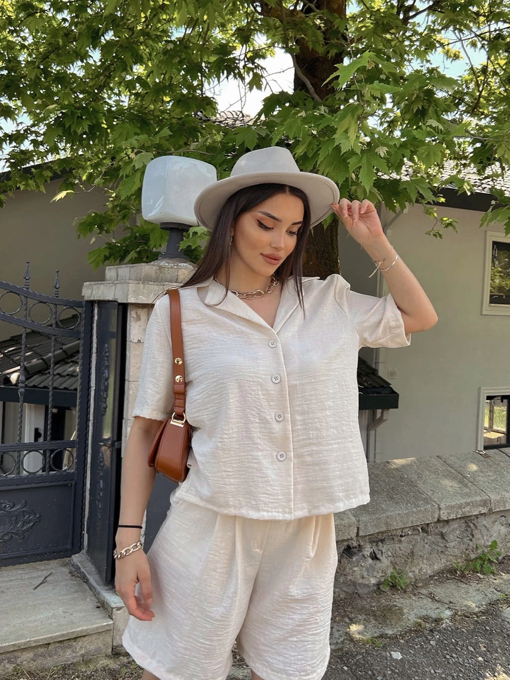 Keten Şortlu Takım