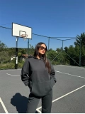 Oversize Şardonlu Sweat