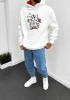 Baskı Detaylı Kapişonlu Sweatshirt