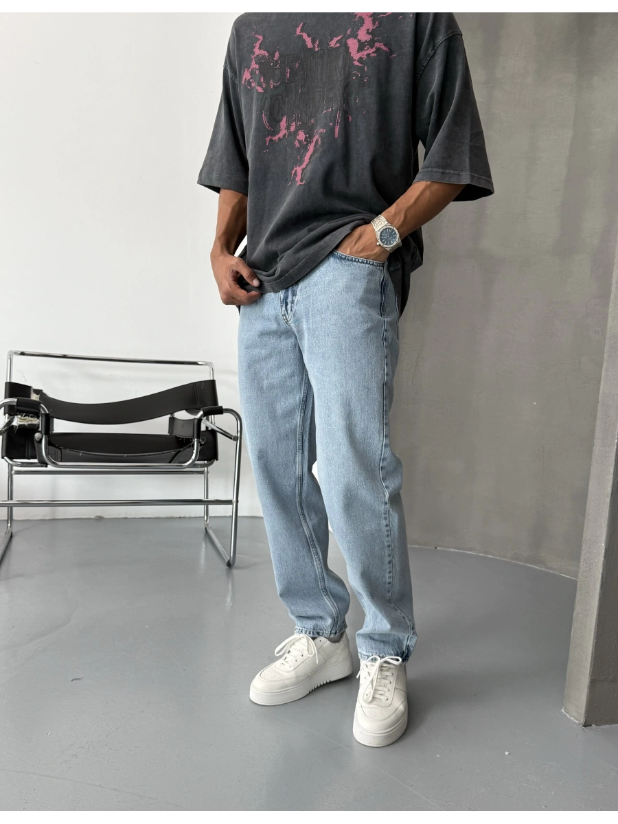 Buz Mavi Regular Baggy Jean