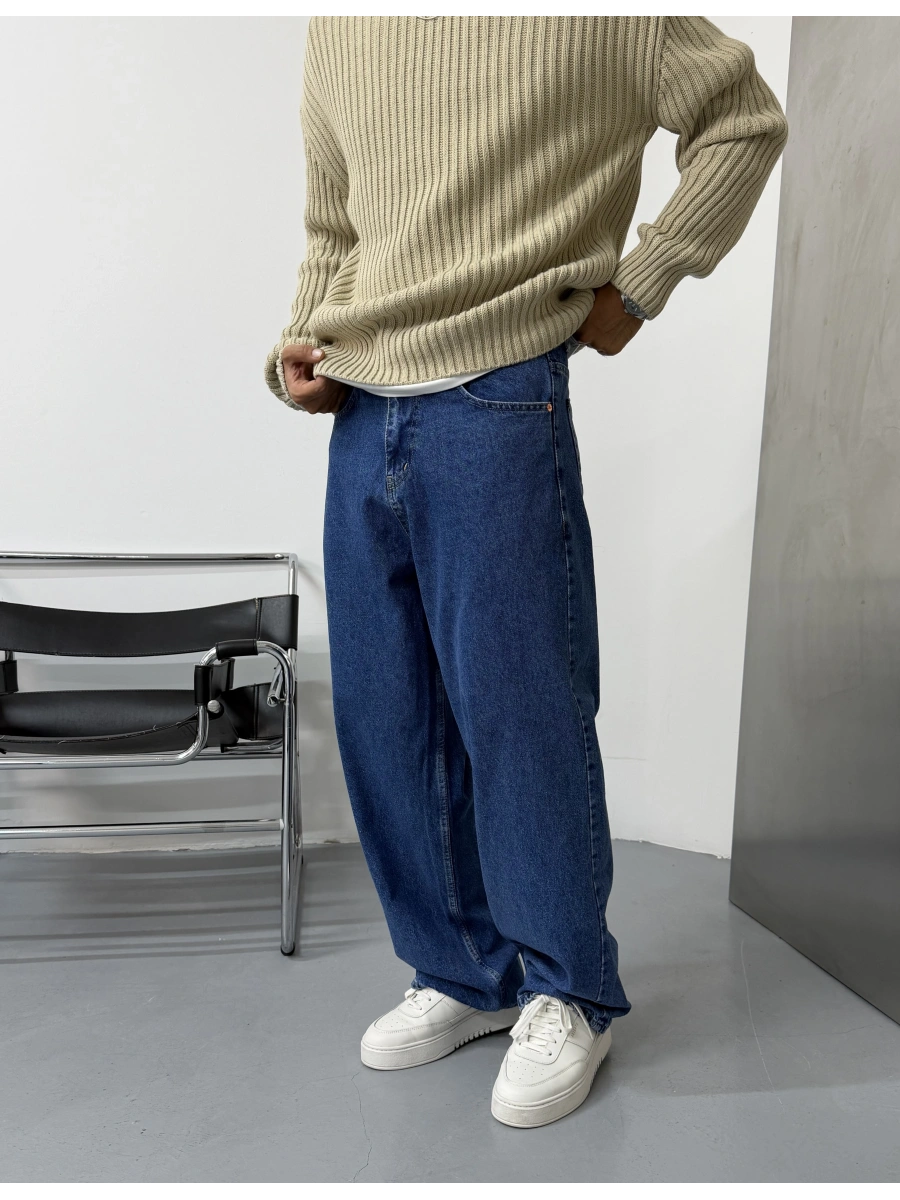 Mavi Loose Bol Kalıp Baggy Jean