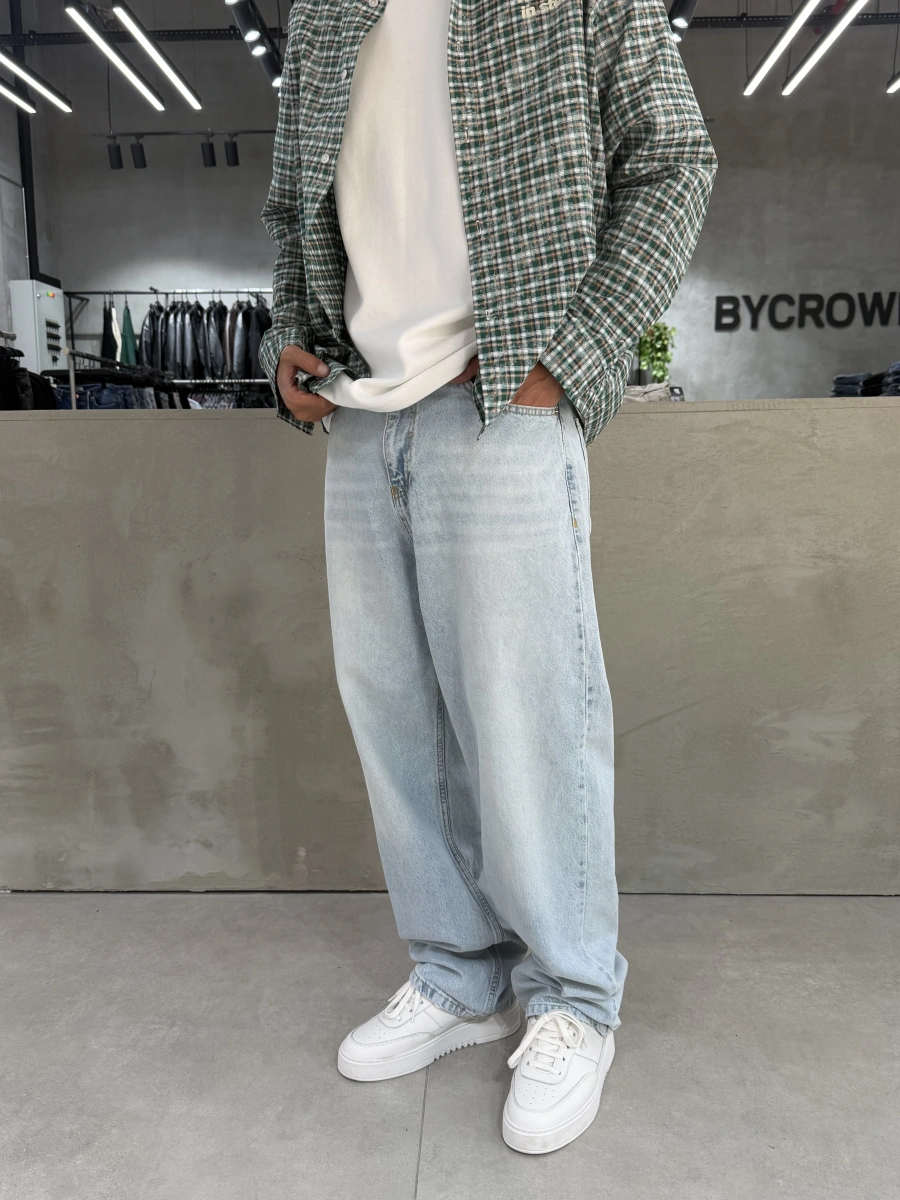 Buz Mavi Street Bol Kalıp Baggy Jean