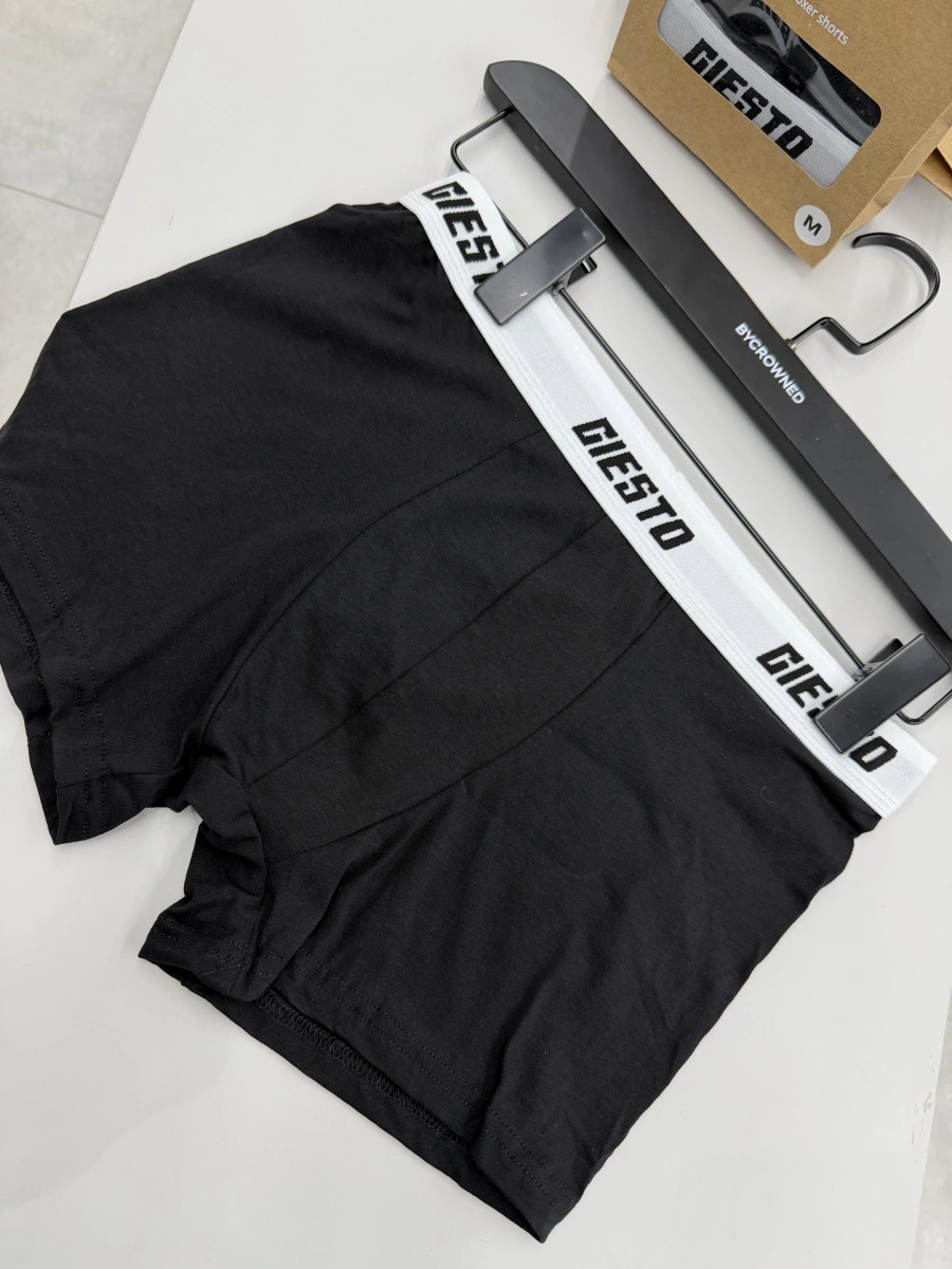 3’Lü Siyah Pamuk Boxer