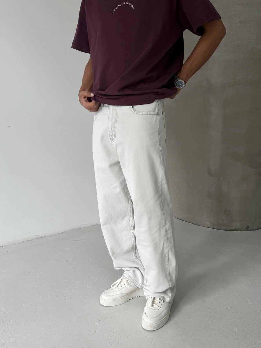 Ice Gri Bol Kalıp Baggy Jean
