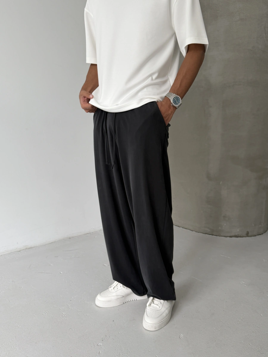 Siyah Premium Modal Kumaş Baggy