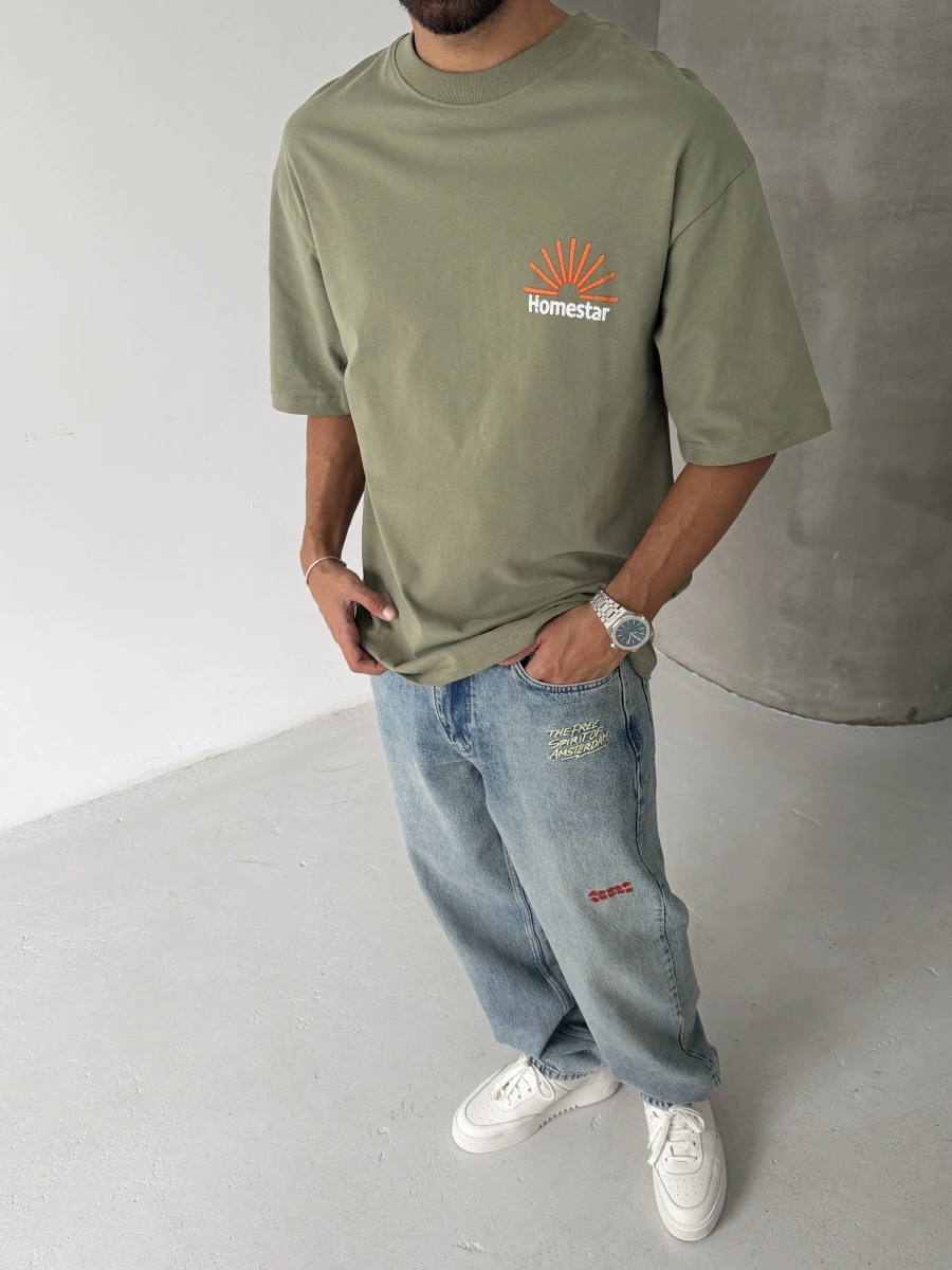 Yeşil Homestar Oversize Tshirt