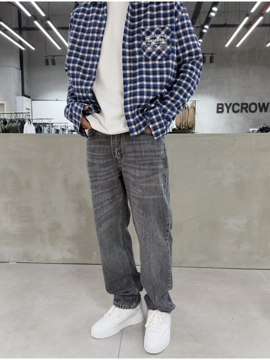 Antrasit Premium Effect Baggy Jean