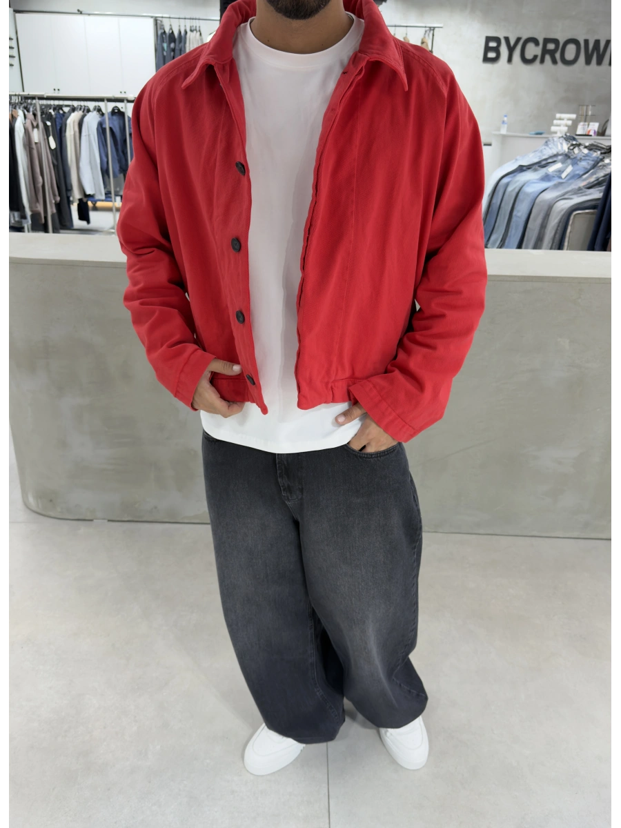 Kırmızı Premium Coats Trençkot