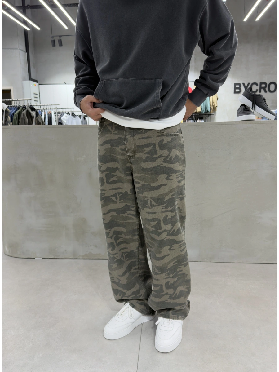 Kamuflaj Premium Gabardin Bol Kalıp Baggy