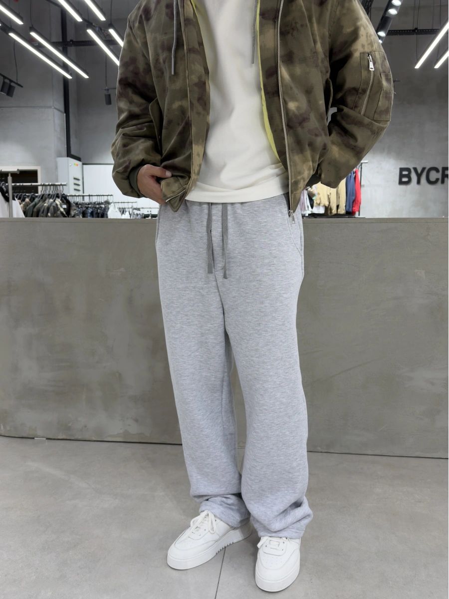 Gri Melange Loose Baggy Eşofman