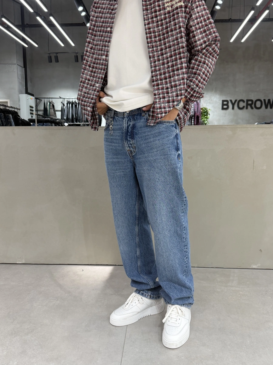 Mavi Aksesuar Detay Baggy Jean