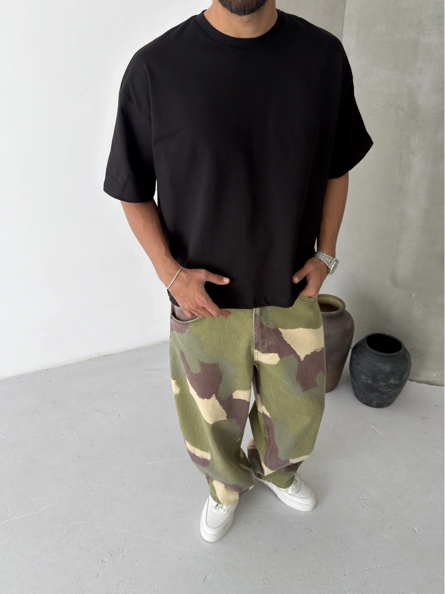 Siyah Boxy Oversize T-shirt