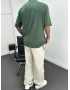 Yeşil Oversize Basic T-Shirt
