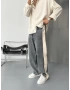 Antrasit Şerit Detay Baggy Jean