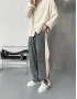 Antrasit Şerit Detay Baggy Jean