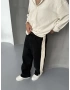 Siyah Şerit Detay Baggy Jean
