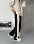 Siyah Şerit Detay Baggy Jean