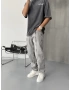 Gri Çizgi Detay Baggy Jean