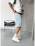 Buz Mavi Denim Bol Kalıp Şort