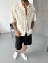 Keten Premium Nakışlı Oversize Gömlek