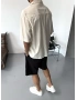 Keten Premium Nakışlı Oversize Gömlek