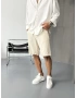 Krem Premium Linen Şort