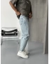 Açık Mavi Regular Fit Boyfriend
