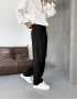 Siyah Pileli Tensel Kumaş Baggy