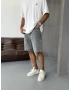 Antrasit Denim Bol Kalıp Şort