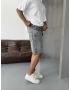 Antrasit Denim Bol Kalıp Şort