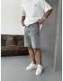 Antrasit Denim Bol Kalıp Şort