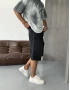 Siyah Eskitme Baggy Bol Kalıp Şort