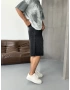 Siyah Eskitme Baggy Bol Kalıp Şort