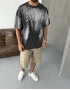 Siyah Circus Bakılı Oversize T-Shirt