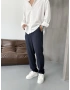 Lacivert Viskon Keten Baggy
