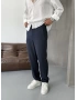 Lacivert Viskon Keten Baggy