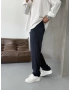 Lacivert Viskon Keten Baggy