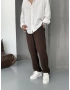 Kahve Viskon Keten Baggy