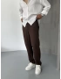 Kahve Viskon Keten Baggy