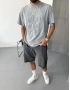 Gri 88 Baskılı Oversize T-Shirt