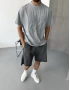 Gri 88 Baskılı Oversize T-Shirt