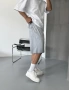 Gri Basic Yıkamalı Bol Kalıp Şort