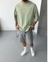 Yeşil Sırt Baskılı Oversize Tshirt