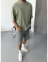 Yeşil Sırt Baskılı Oversize Tshirt