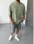 Yeşil Sırt Baskılı Oversize Tshirt