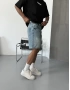 Mavi Yıkamalı Bol Kalıp Denim Şort