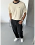 Krem 90’s Oversize Triko T-Shirt